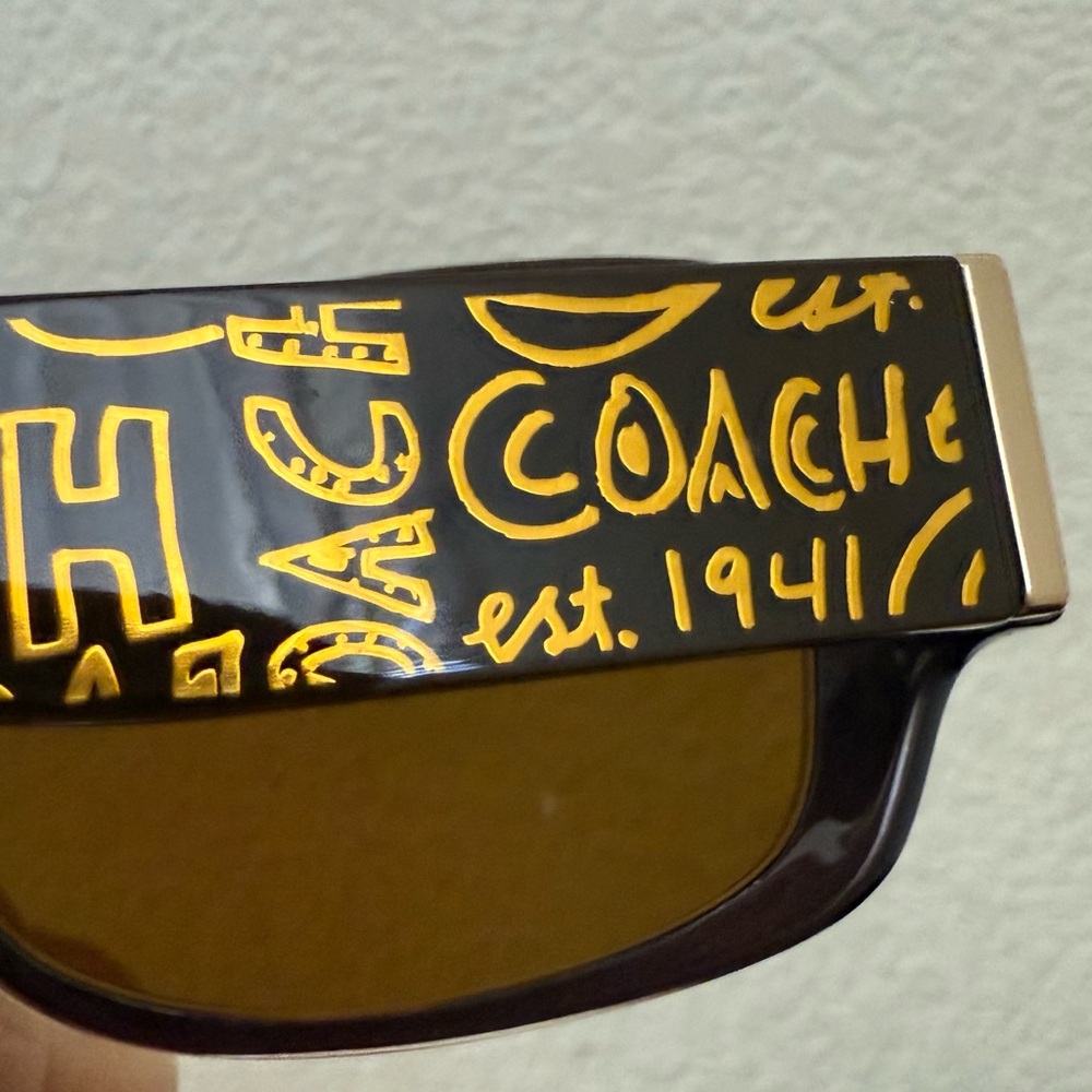 COACH S3005 Brown Gold Logo Arm -125/150? Nearsighted RX Prescription Sunglasses - Picture 15 of 16